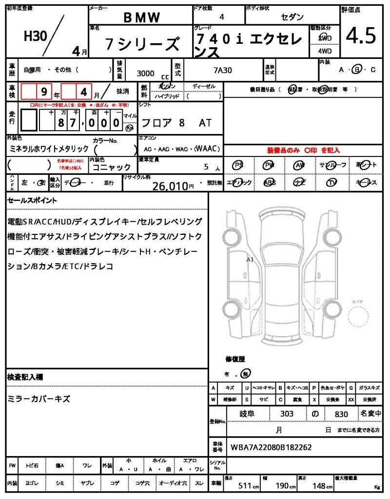 Ref:AUX-20648415 BMW 7 SERIES 2018 - Image 21