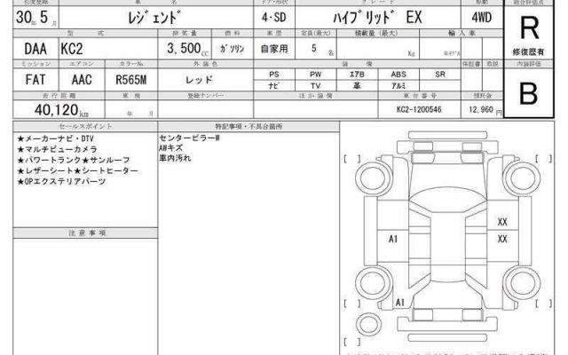 Ref:AUX-20740613 HONDA LEGEND 2018 - Image 6