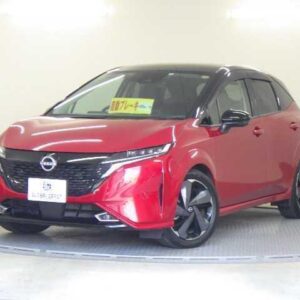 2023 Nissan Aura red hybrid used car Japan export