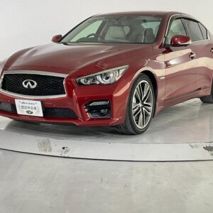2016 Nissan Skyline red hybrid used car Japan export