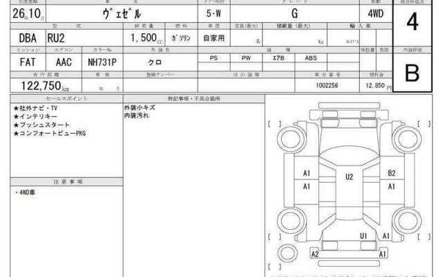 Ref:AUX-20816398 HONDA VEZEL 2014 - Image 6