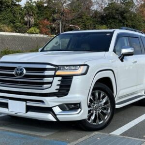 2023 Toyota Land Cruiser white gasoline used car Japan export