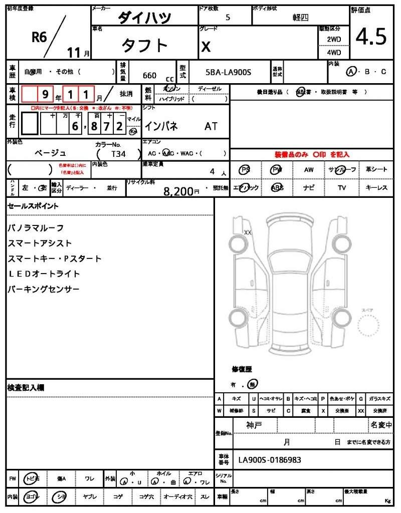 Ref:AUX-20870875 DAIHATSU TAFT 2024 - Image 4
