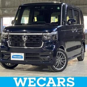 2023 Honda N-Box Custom blue gasoline used car Japan export