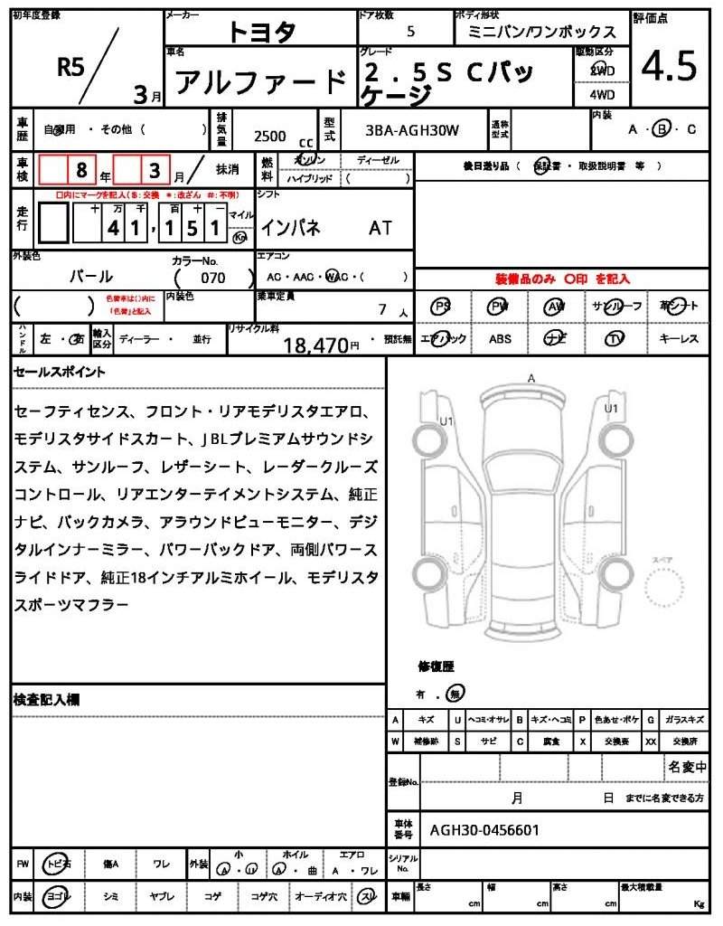 Ref:AUX-20906704 TOYOTA ALPHARD 2023 - Image 7