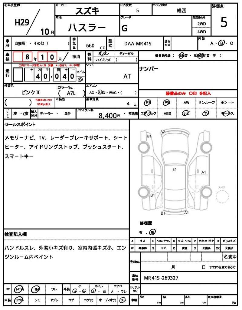 Ref:AUX-20978641 SUZUKI HUSTLER 2017 - Image 7