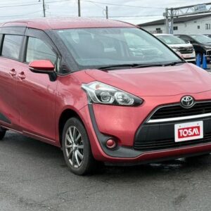 2017 Toyota Sienta red gasoline used car Japan export