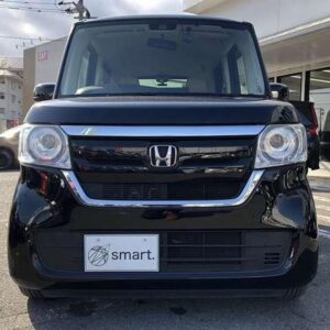 2018 Honda N-Box black gasoline used car Japan export