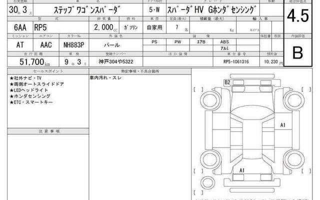 Ref:AUX-21003557 HONDA STEPWAGON SPADA 2018 - Image 6