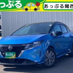 2021 Nissan Note blue hybrid used car Japan export
