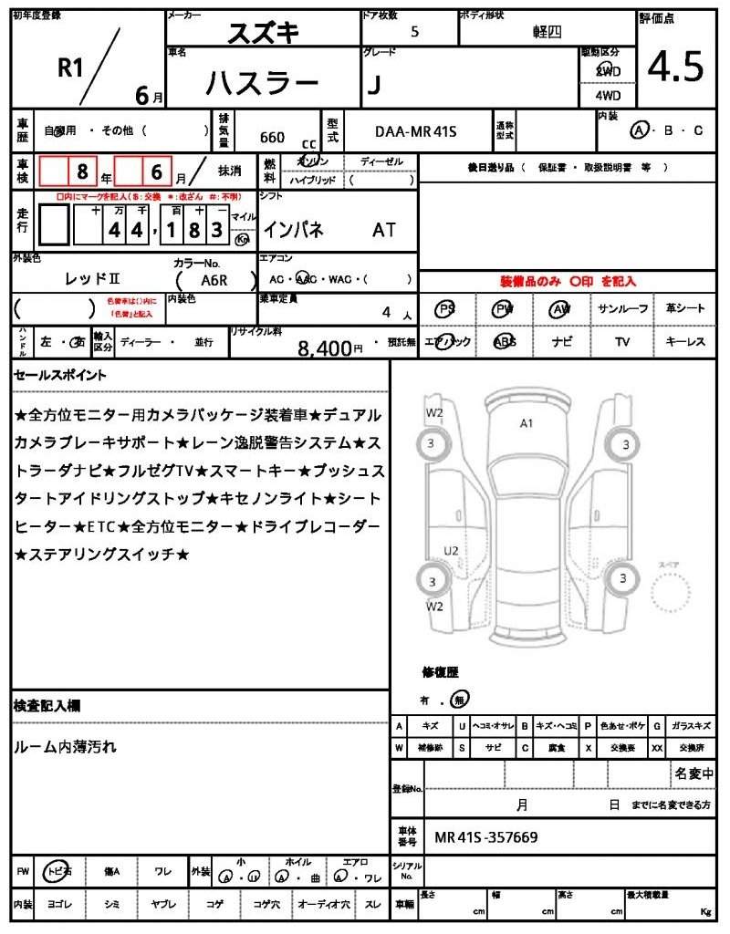 Ref:AUX-21014274 SUZUKI HUSTLER 2019 - Image 15