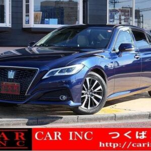 2018 Toyota Crown Hybrid blue hybrid used car Japan export