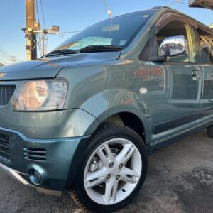 2004 Mitsubishi Ek Active green gasoline used car Japan export