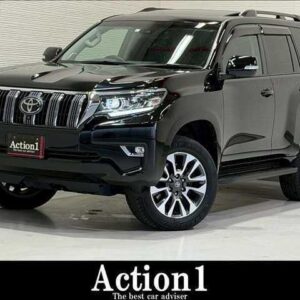 2023 Toyota Land Cruiser Prado black gasoline used car Japan export