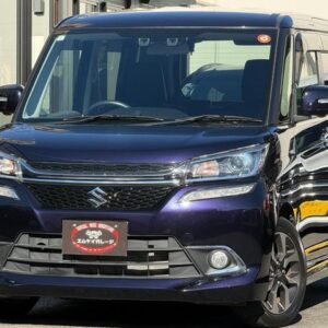 2017 Suzuki Solio Bandit purple hybrid used car Japan export
