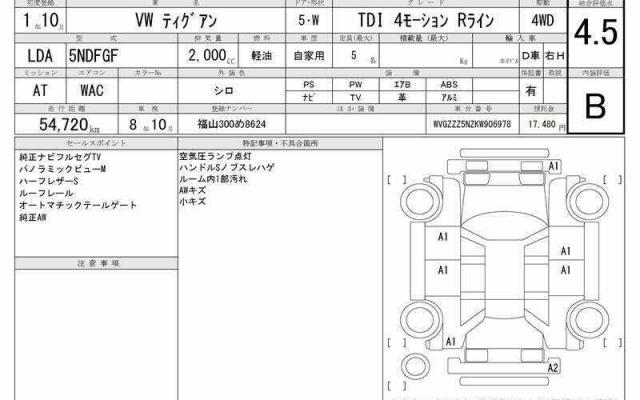 Ref:AUX-21276441 VOLKSWAGEN TIGUAN 2019 - Image 7