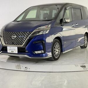 2021 Nissan Serena blue gasoline used car Japan export