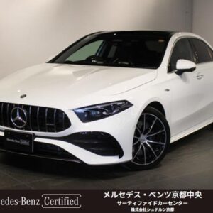 2025 Mercedes Amg A-Class Sedan white hybrid used car Japan export
