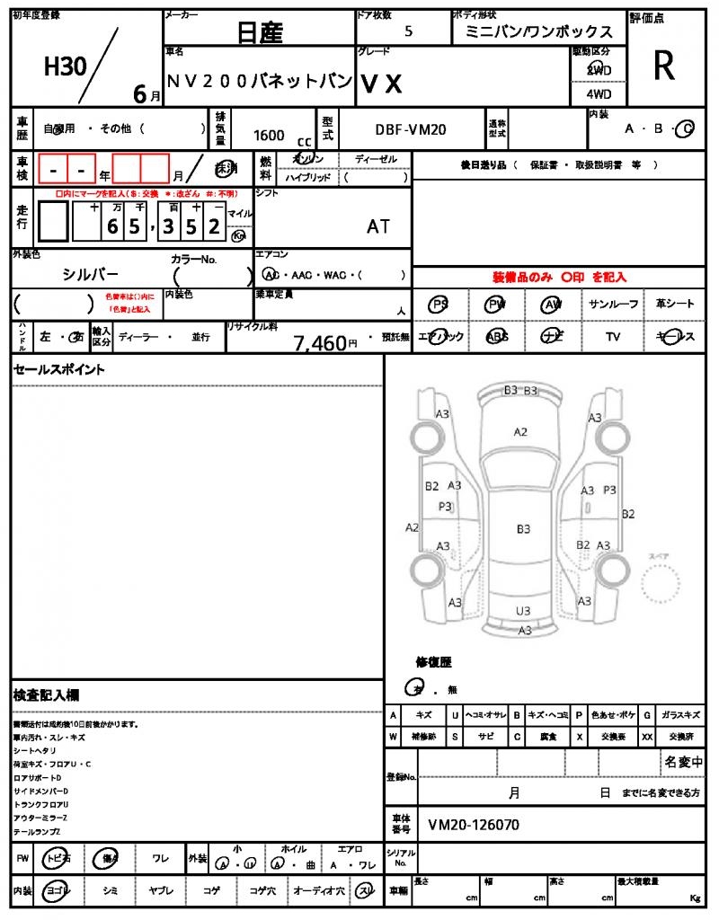 Ref:AUX-21578259 NISSAN NV200 VANETTE VAN 2018 - Image 10