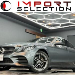 2018 Mercedes Benz C-Class gray hybrid used car Japan export