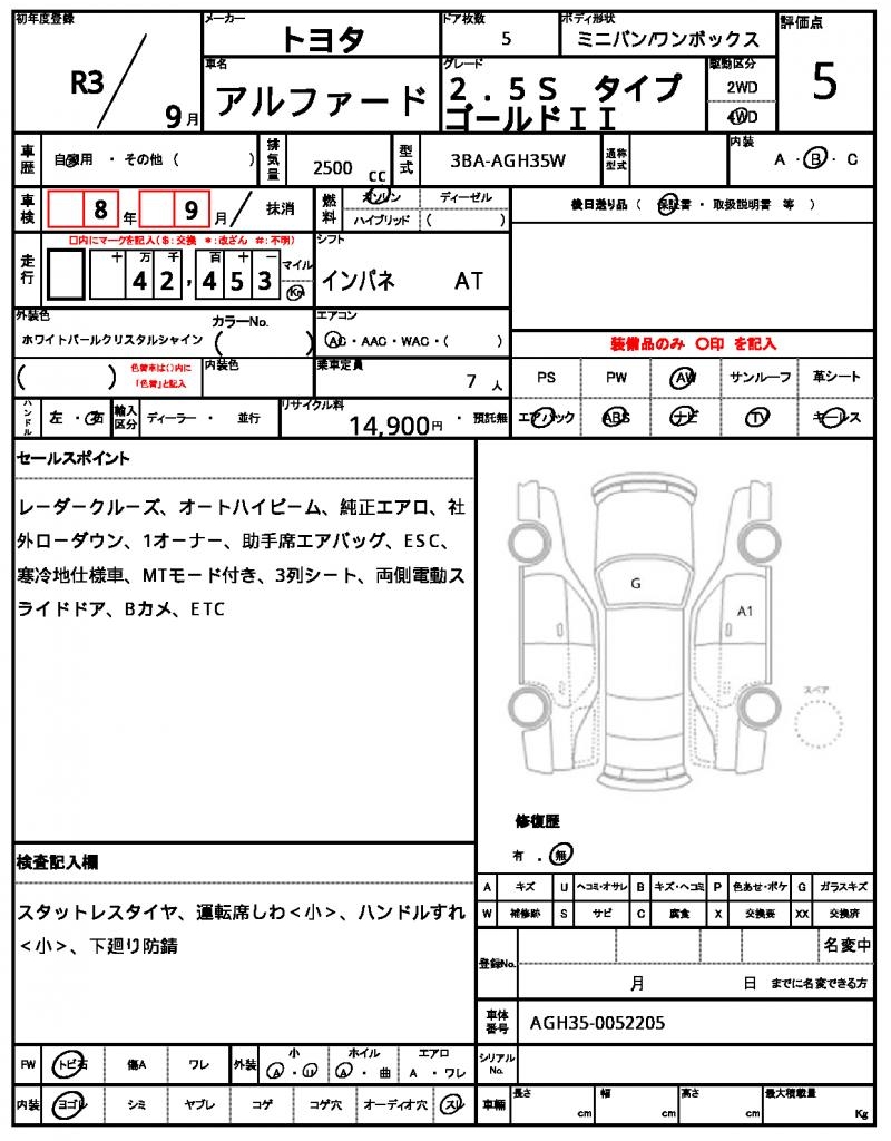 Ref:AUX-21684527 TOYOTA ALPHARD 2021 20 Ref:AUX-21684527 TOYOTA ALPHARD 2021 - Image 20