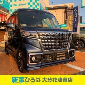 2022 Suzuki Spacia Custom blue gasoline used car Japan export