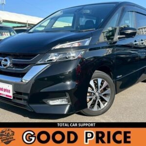 2017 Nissan Serena black hybrid used car Japan export