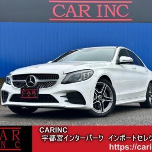 2019 Mercedes Benz C-Class white hybrid used car Japan export