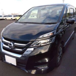 2017 Nissan Serena black gasoline used car Japan export