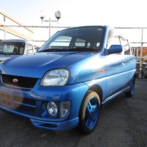 2001 Subaru Pleo blue gasoline used car Japan export