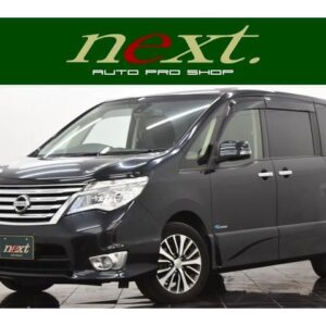 2015 Nissan Serena black hybrid used car Japan export