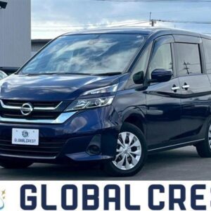 2017 Nissan Serena blue gasoline used car Japan export