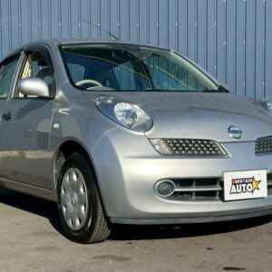 2007 Nissan March silver gasoline used car Japan export
