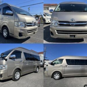 2012 Toyota Hiace Wagon gold gasoline used car Japan export