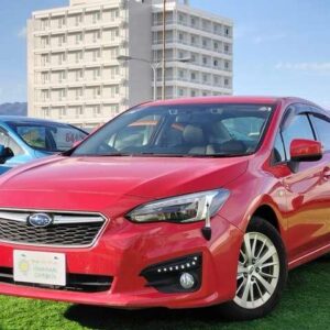 2016 Subaru Impreza G4 red gasoline used car Japan export