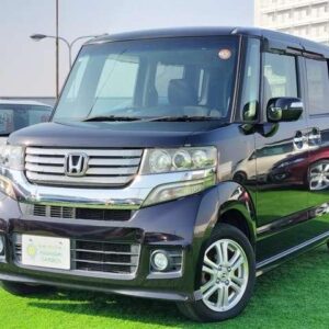 2012 Honda N-Box Custom black gasoline used car Japan export