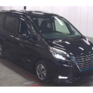 2020 Nissan Serena black hybrid used car Japan export