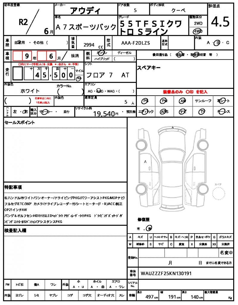 Ref:AUX-21951901 AUDI A7 SPORTBACK 2020 - Image 19
