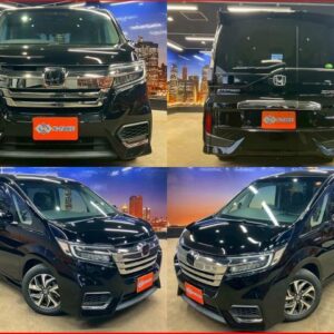 2017 Honda Stepwagon Spada black gasoline used car Japan export