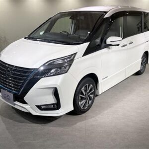 2020 Nissan Serena pearl hybrid used car Japan export
