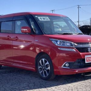 2017 Suzuki Solio Bandit red hybrid used car Japan export