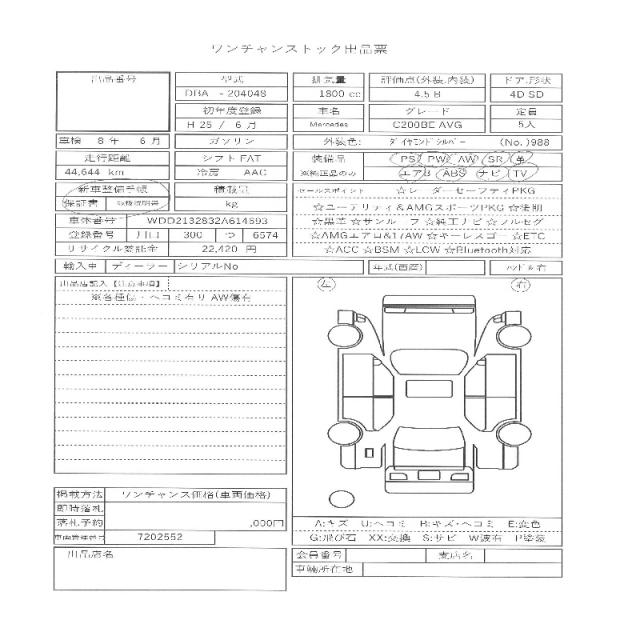 Ref:AUX-22247903 MERCEDES BENZ C-CLASS 2013 - Image 11