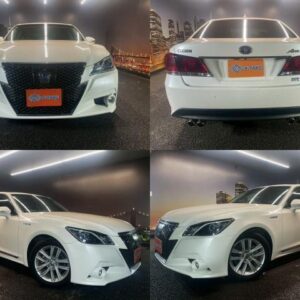 2013 Toyota Crown Hybrid pearl gasoline used car Japan export