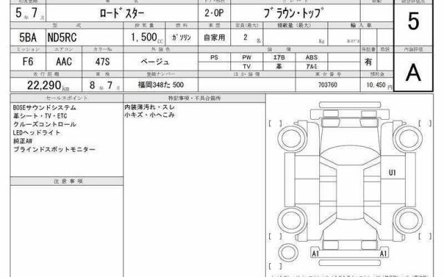 Ref:AUX-22274745 MAZDA ROADSTER 2023 - Image 7