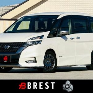 2018 Nissan Serena white hybrid used car Japan export