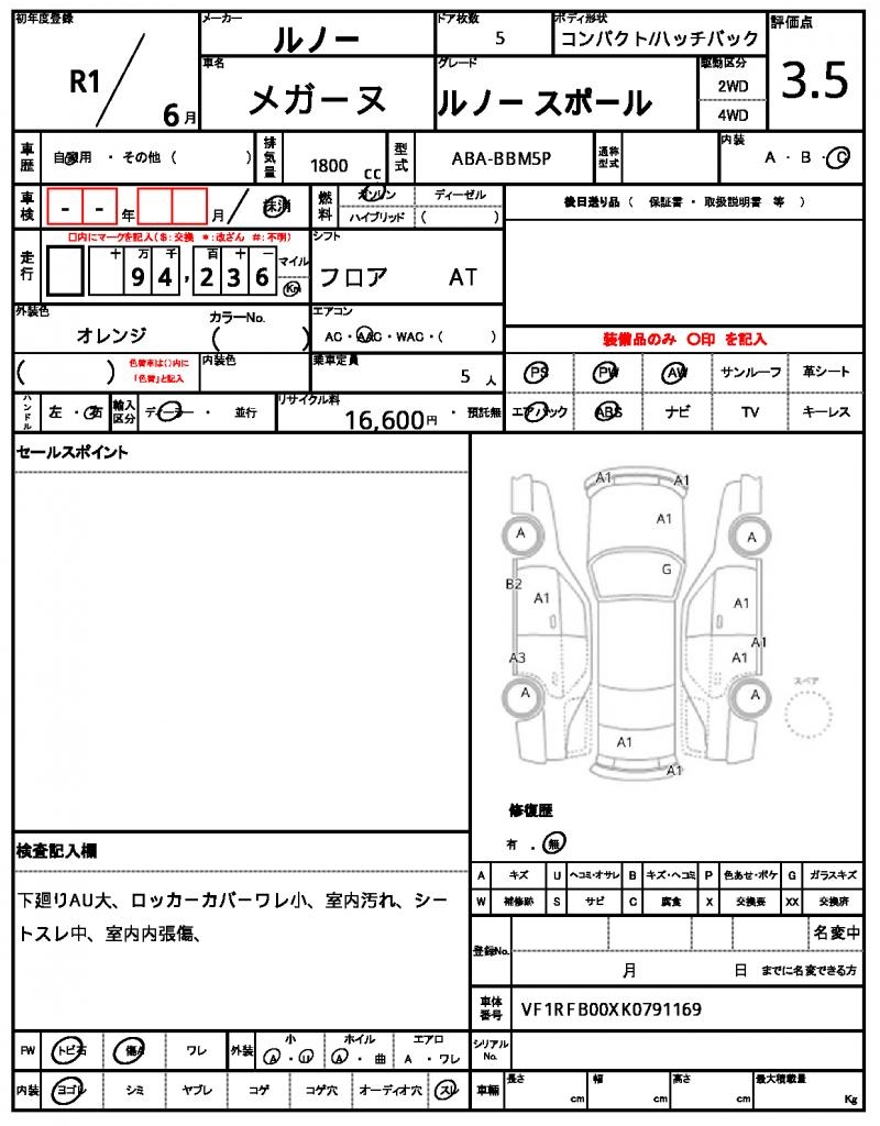 Ref:AUX-22285113 RENAULT MEGANE 2019 - Image 15