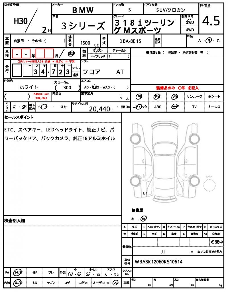 Ref:AUX-22316697 BMW 3 SERIES 2018 - Image 7