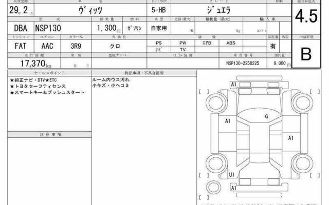 Ref:AUX-22355309 TOYOTA VITZ 2017 - Image 6