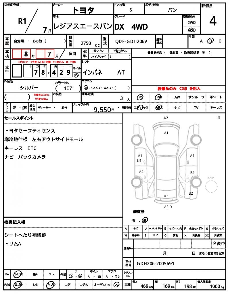 Ref:AUX-22378825 TOYOTA REGIUS ACE VAN 2019 - Image 5