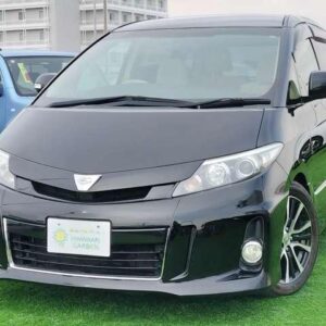 2012 Toyota Estima black gasoline used car Japan export